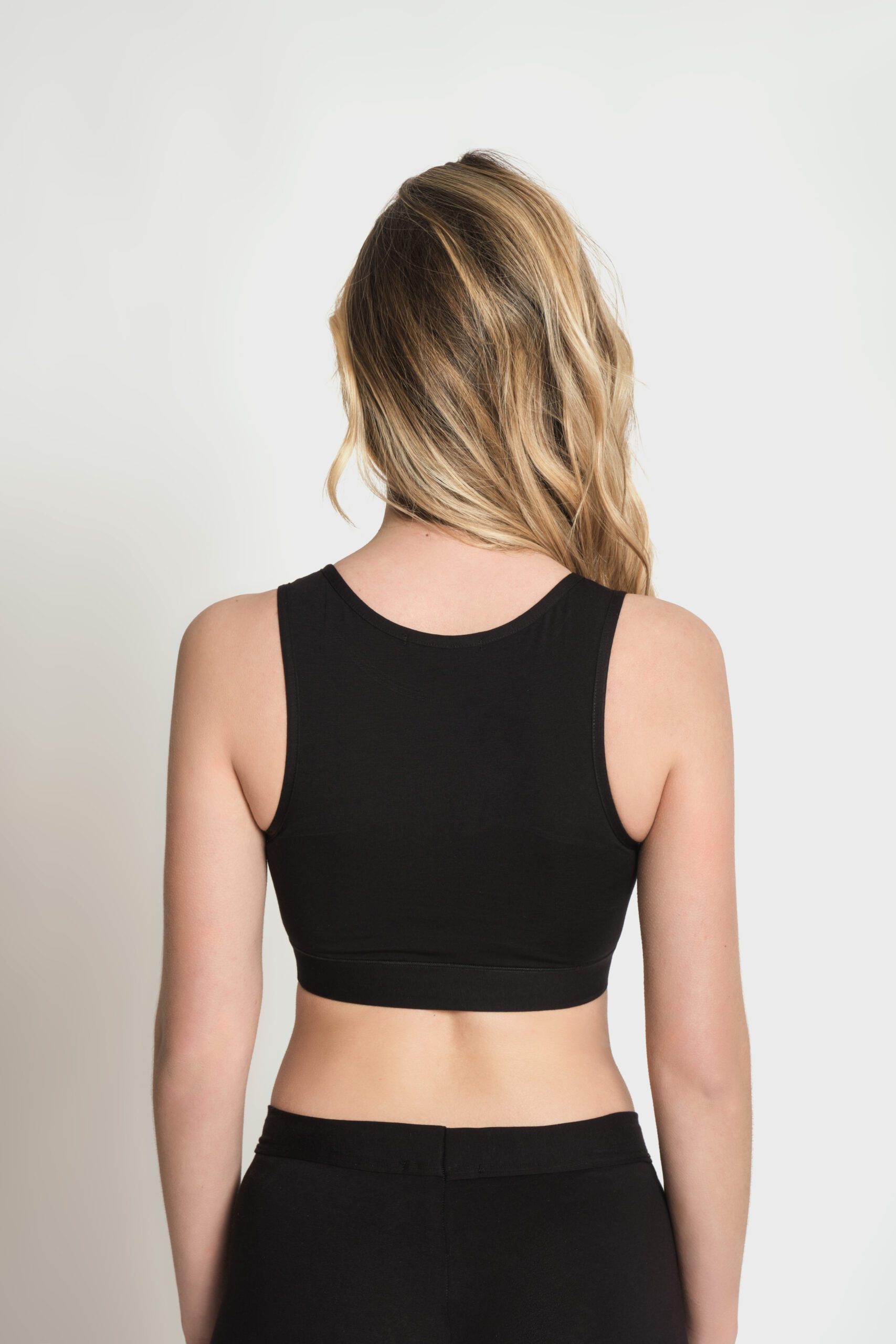 TOP CROP IN COTONE BIELASTICO ACTIVE 4 2868 nero