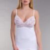 TOP SS IN COTONE BIELASTICO CON PIZZO 1 D47