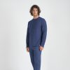 Pigiama lungo m/l ,pantalone fantasia barchette in Cotone