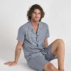 Pigiama corto aperto ,maglia mezza manica  ,fantasia quadretti, in Cotone