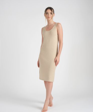 Abito lungo in tessuto Lurex